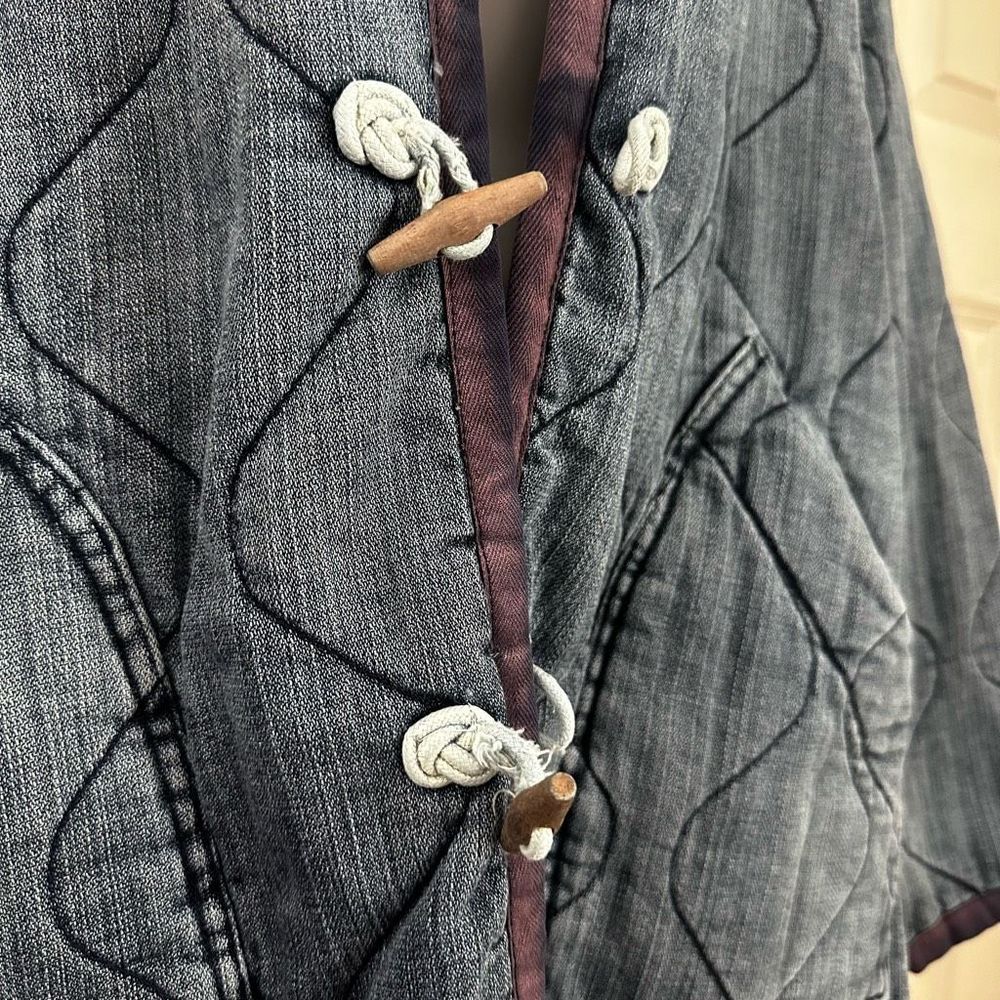 Free People by Dr. Collectors Reversible Denim Windbreaker - Picture 5 of 16